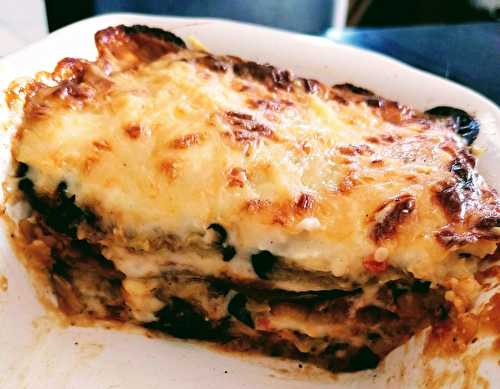 Gratin d'aubergines et de lentilles corail "comme des lasagnes"