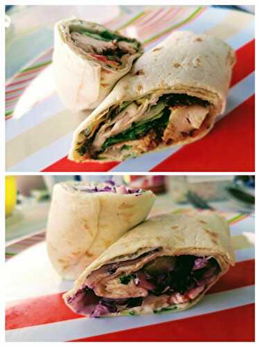 Wraps au poulet et wraps au surimi