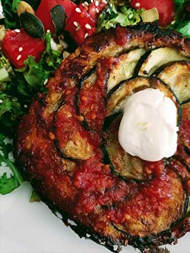 Tartelettes Tatin de courgettes, fromage de chèvre et miel