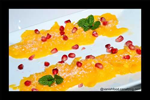 Carpaccio de mangue et grenade