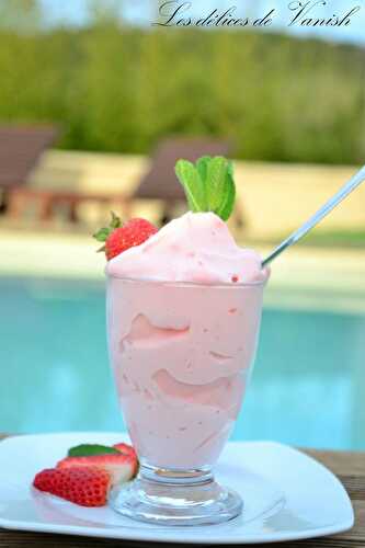 Mousse de fraises à la menthe