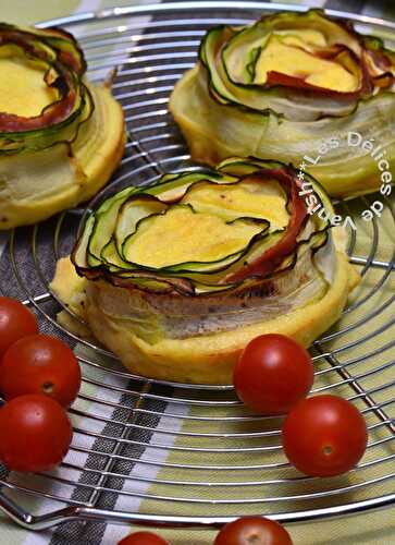 Tourbillon de courgettes et jambon cru