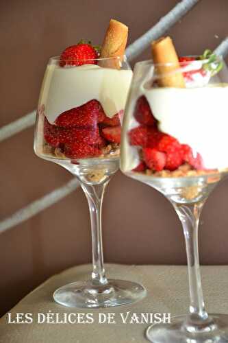 Verrines des amoureux aux fraises