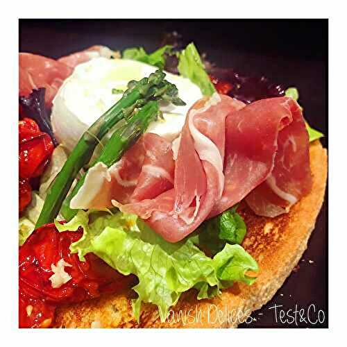 Bruschetta jambon de parme et burrata