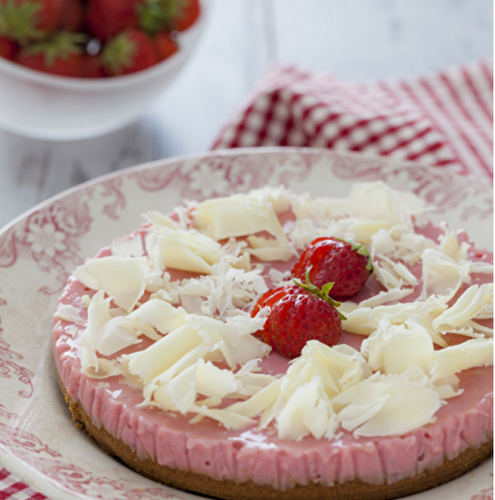 Cheesecake aux Fraises (100% végétal)