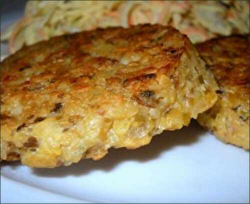 Galettes de flocons de pois chiches et de riz