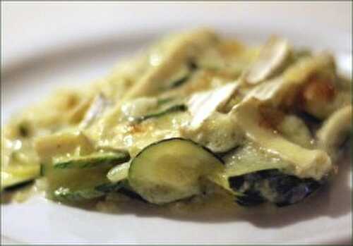 Gratin de courgettes au brie