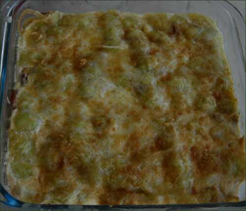 Gratin de ravioles aux champignons