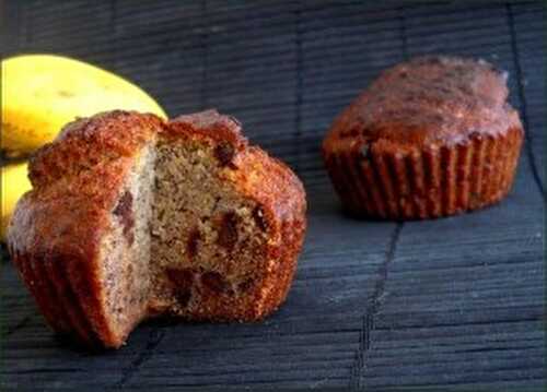 Muffins banane chocolat à l’okara