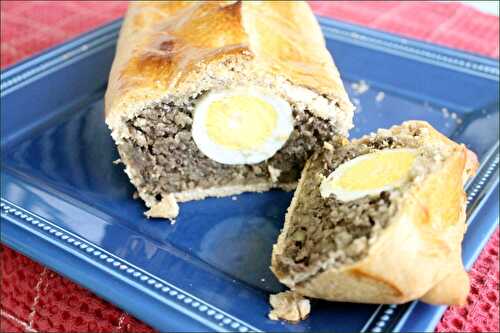 Paté de Pâques végétarien aux lentilles et oeufs durs