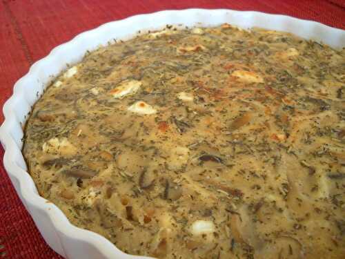 Quiche sans pâte aux champignons