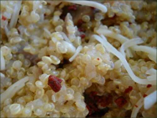 Quinoa aux champignons et à la crème