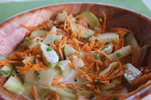 Salade crue, façon tahitienne à l’aubergine et au lait de coco (vegan)