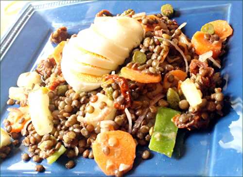 Salade de lentilles pour faire le plein de fer.