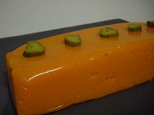 Terrine de carottes à l’orange à base d’agar agar