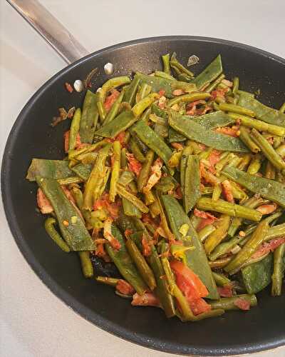 Judías verdes con tocino