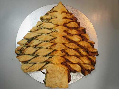 Sapin feuilleté végétarien pour l’apéritif