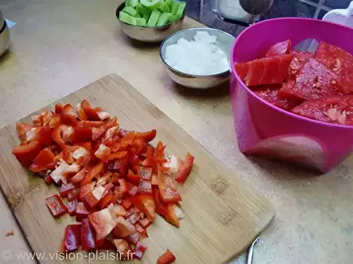 Gaspacho de tomates aux moules
