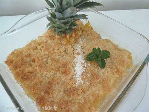 Crumble de noix de coco à l'ananas Victoria