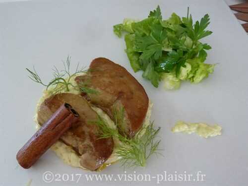 ESCALOPE DE FOIE GRAS ET SA COMPOTÉE DE FENOUIL