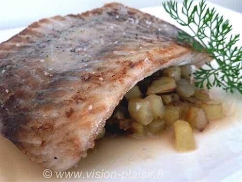 Filet de bar et sa brunoise de patate douce