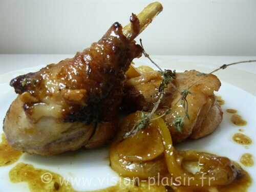 Fricassée de poulet thym citron et miel