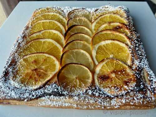 Tarte feuilletée aux citrons et oranges