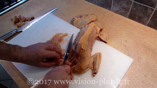 Blog de vision-plaisir cuisine  découper un poulet à cru