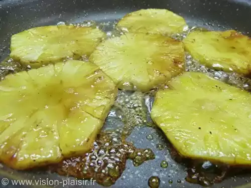 Ananas rôtis au cognac