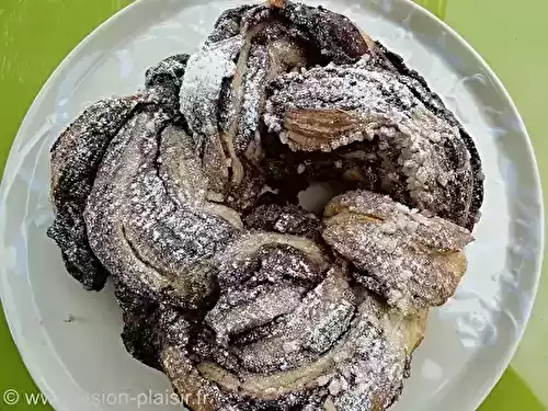 Tresse feuilletée au chocolat noir