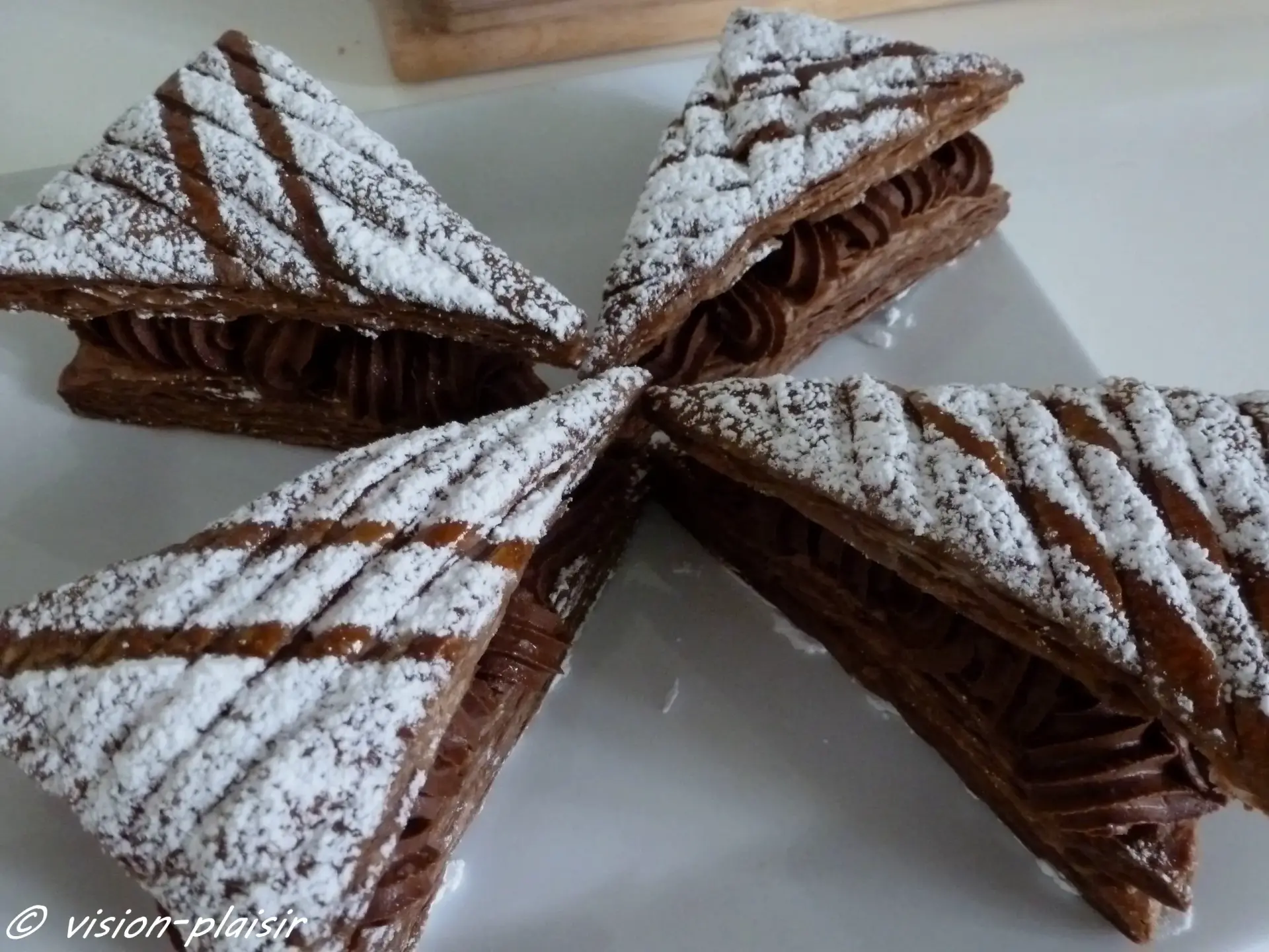 Triangles feuilletés tout chocolat
