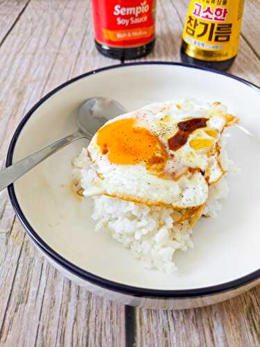 Riz avec œuf au plat et sauce soja - Ganjang Gyeran Bap