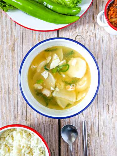 Soupe de crevettes et de sundubu - Saeu Sundubu Guk