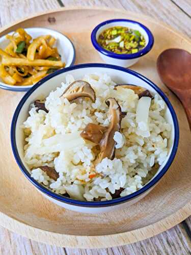 Mu Bap - riz au navet et au champignon