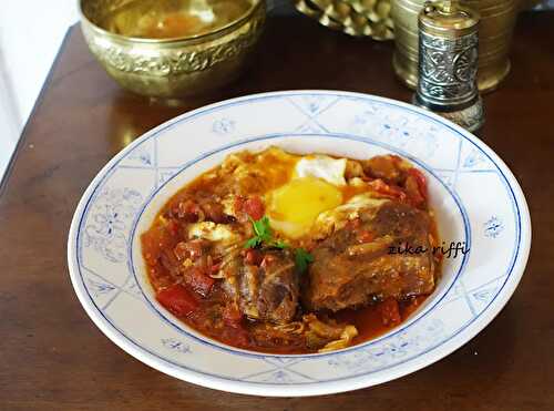 AUTHENTIQUE CHAKCHOUKA  BÔNOISE CONFITE A LA VIANDE