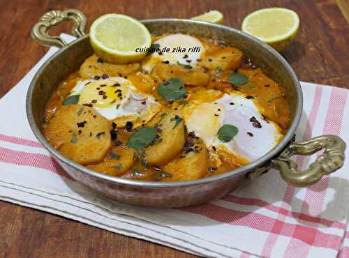 BATATA BEL FLAYOU ( FLIOU ) RAGOÛT DE POMMES DE TERRE AU POULIOT DE BELLE MAMAN