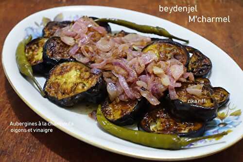  Beydenjel m'charmel- Aubergines à la charmoula oignons confits et vinaigre