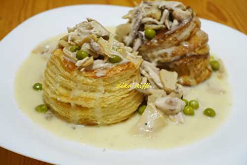 BOUCHEES A LA REINE POULET ET CHAMPIGNONS