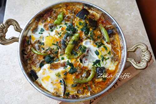 CHAKCHOUKA AUX AUBERGINES AUX ŒUFS