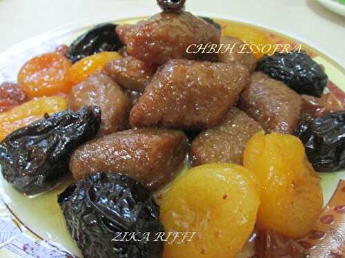 CHBIH OU CHBAH ESSOFRA AUX AMANDES-TAJINE SUCRE SALE