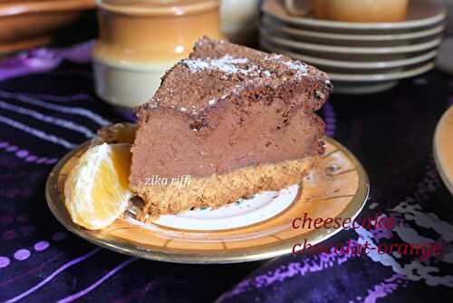 Cheesecake au chocolat jus et zeste d'orange