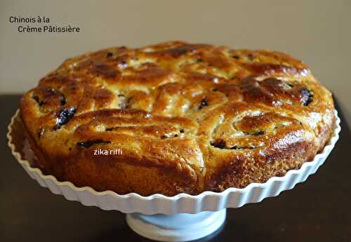 CHINOIS-BRIOCHE A LA CREME PÂTISSIERE-CHOCOLAT ET RAISINS SECS