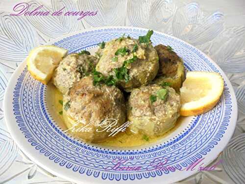 DOLMA DE COURGES FARCIES- SAUCE BLANCHE ( KARAA OU KAR3ET BENI M'ZAB )