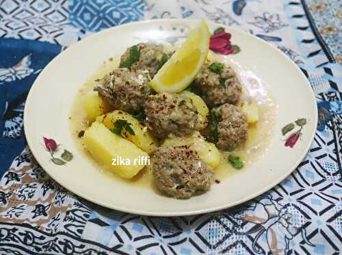 Kefta-Boulettes aux pommes de terre sauce blanche au citron
