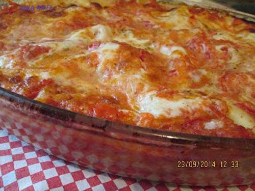 LASAGNES AU POULET- AUBERGINES ET BROCCIU