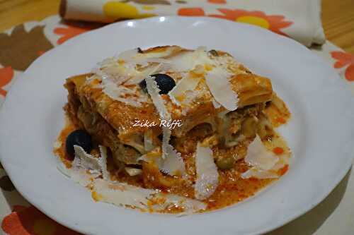 LASAGNES POULET SAUCE TOMATE ET BÉCHAMEL