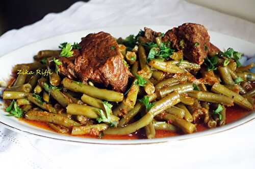 LOUBIA KHADRA MARKA- TAJINE OU MIJOTE DE HARICOTS VERTS AU BOEUF- US ET COUTUMES (3)