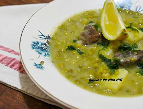 MARKA OU MARKET JÉLBENA YÉBSSA- RAGOÛT DE POIS CASSÉS SAUCE BLANCHE AU CITRON