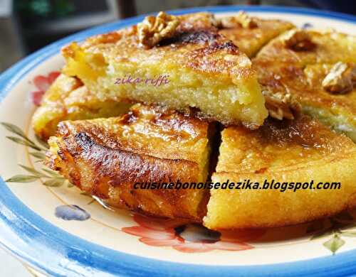 MCHAWCHA- TAHVOULT-OMELETTE KABYLE SUCRÉE A LA SEMOULE