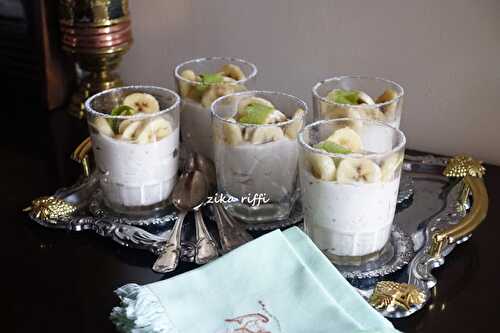 MOUSSE BANANE ET FROMAGE BLANC AU CITRON VERT